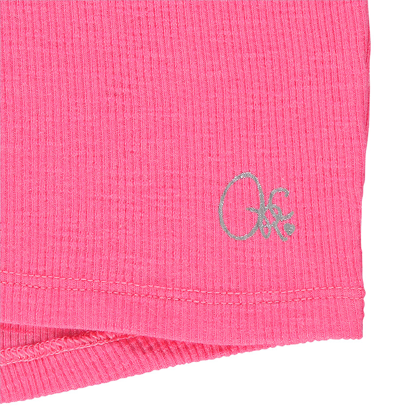 Tee-shirt court manches courtes côtelé 