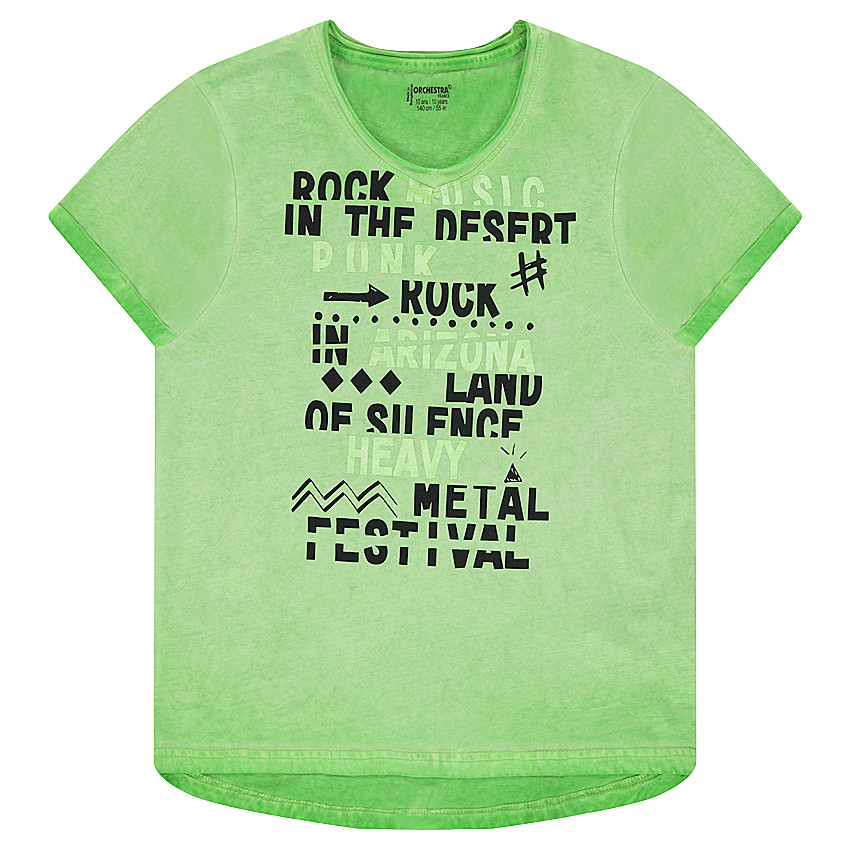 Junior - Tee-shirt manches courtes en jersey surteint avec inscriptions printées 