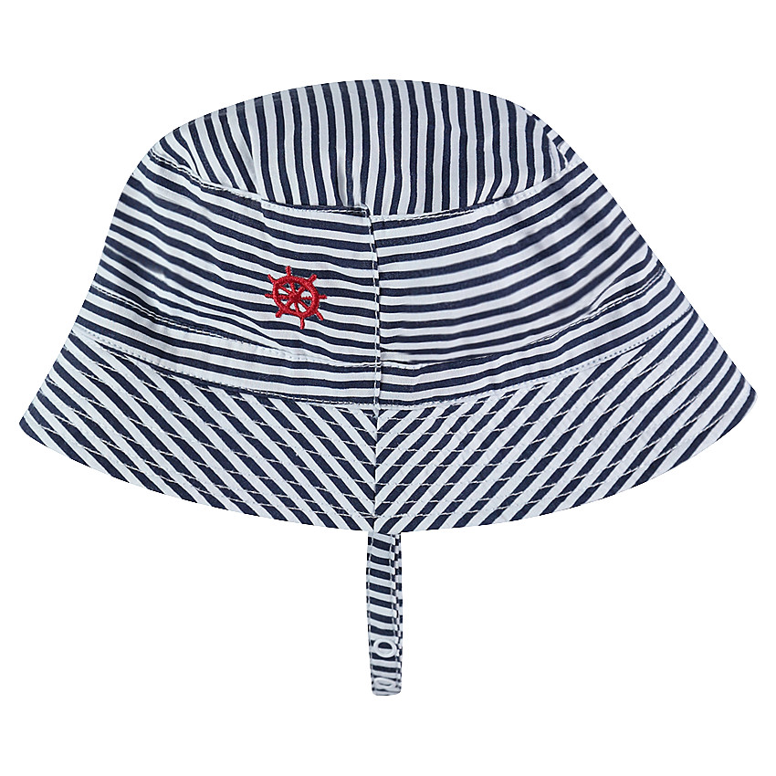 Bob rayé style marin avec motif brodé 
