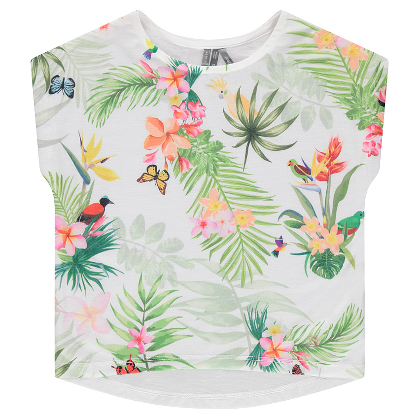 Tee-shirt manches courtes forme boîte avec sublimation sur le devant 
