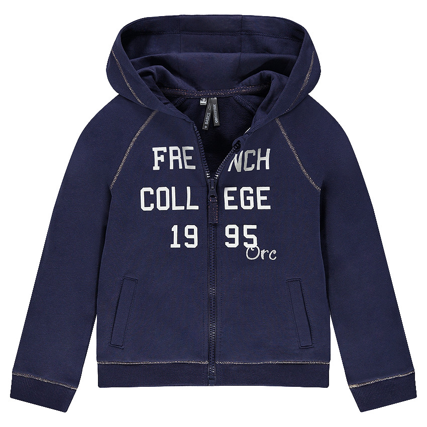 Gilet zippé à capuche en molleton 