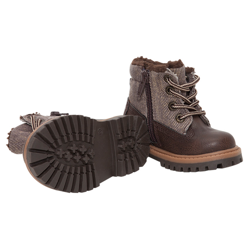 Bottillons bi-matière doublés sherpa 