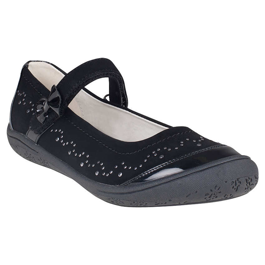 Babies noires avec bride et rivets 