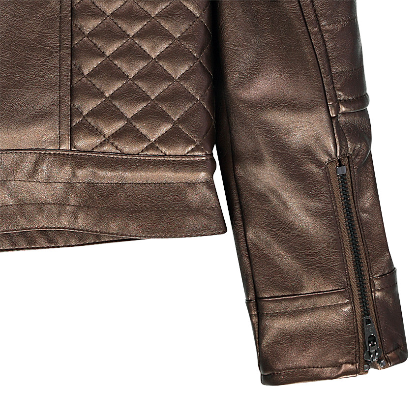 Junior - Veste en simili cuir effet métallisé 