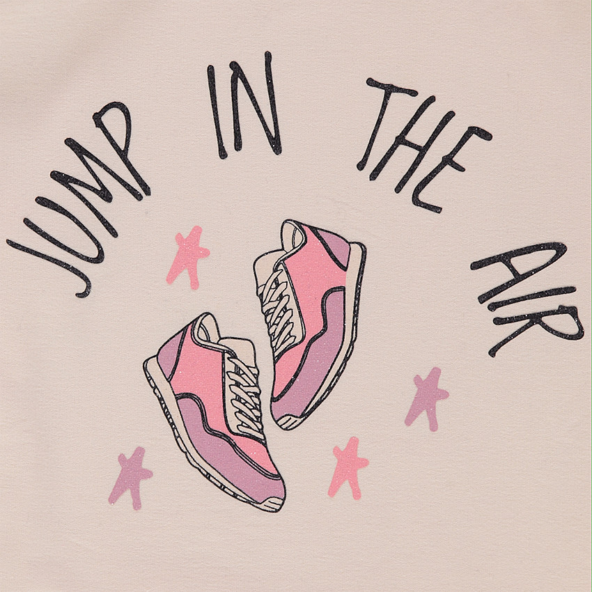 Jogging en jersey avec motif printé et bandes contrastées 