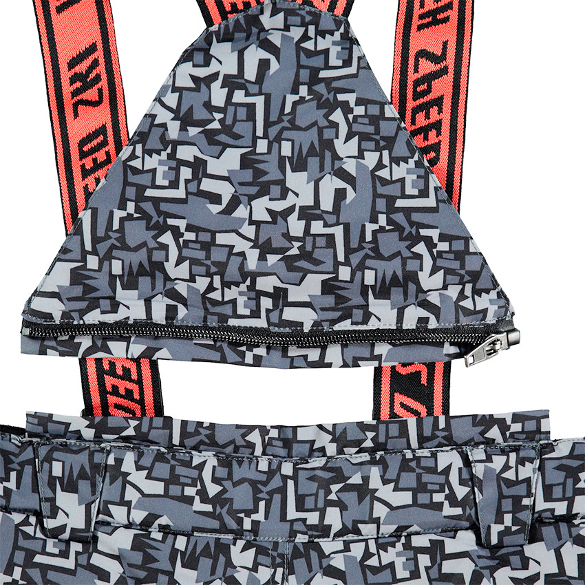 Junior - Pantalon de ski avec imprimé graphique et bretelles amovibles 