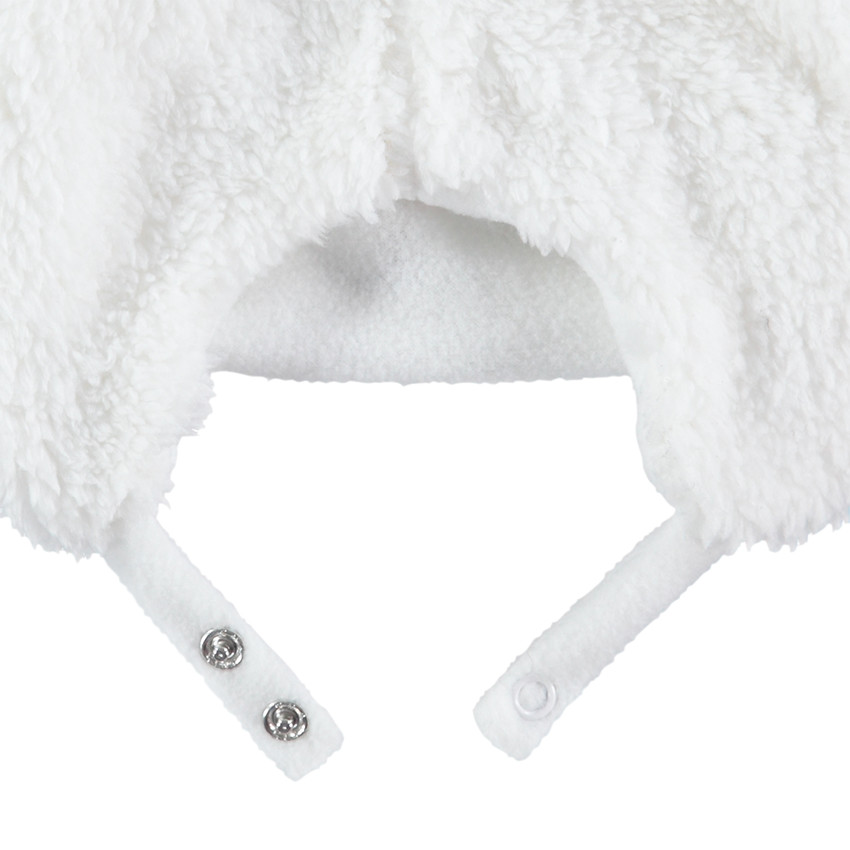 Ensemble bonnet et moufles chat en sherpa doublés de micropolaire 