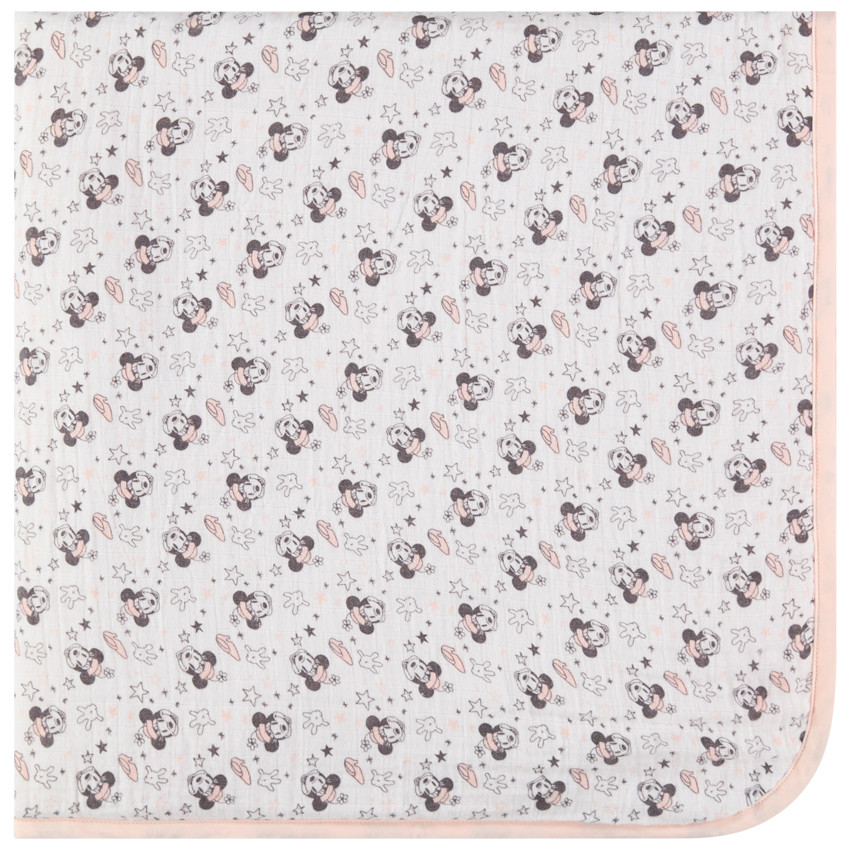 Couverture en coton imprimée Minnie Disney all-over 