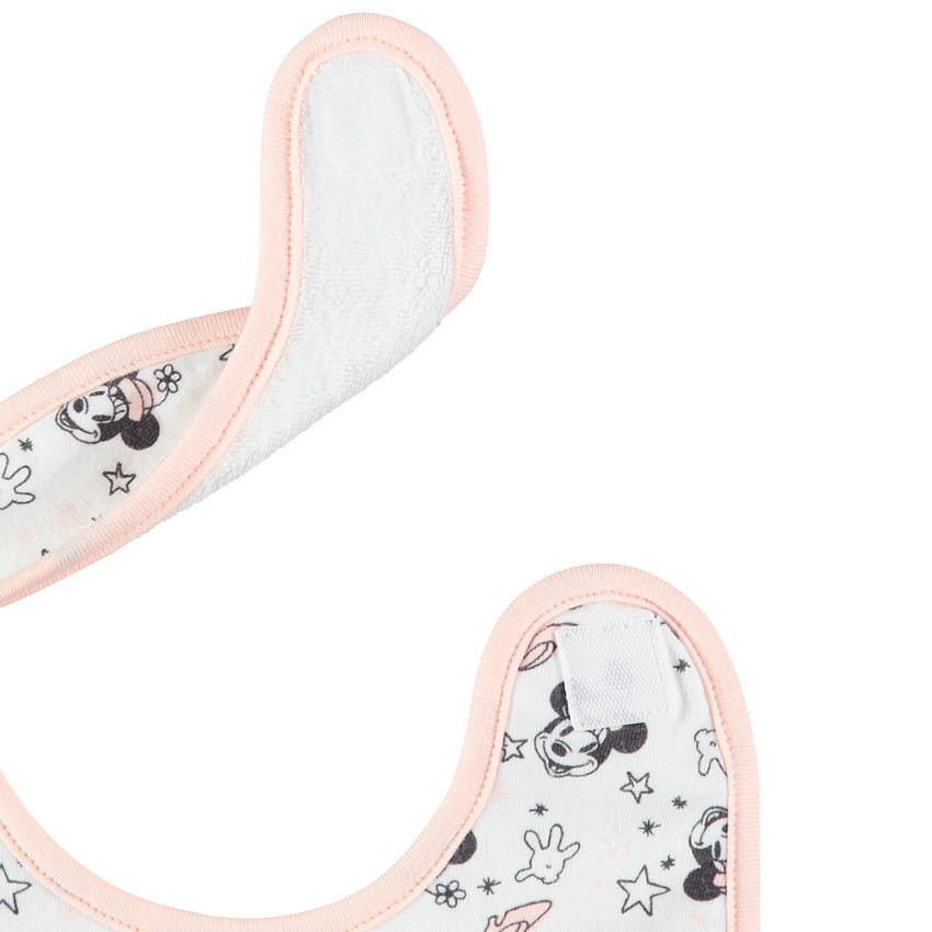 Lot de 2 bavoirs en coton print Minnie Disney 