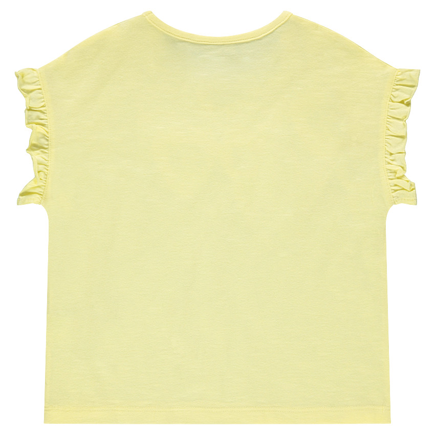 Tee-shirt à manches courtes volantées et lunettes patchées 