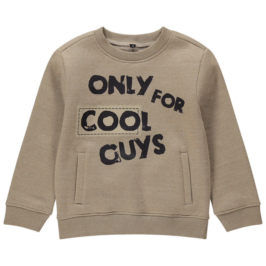 Sweat en molleton avec message printé et poches 