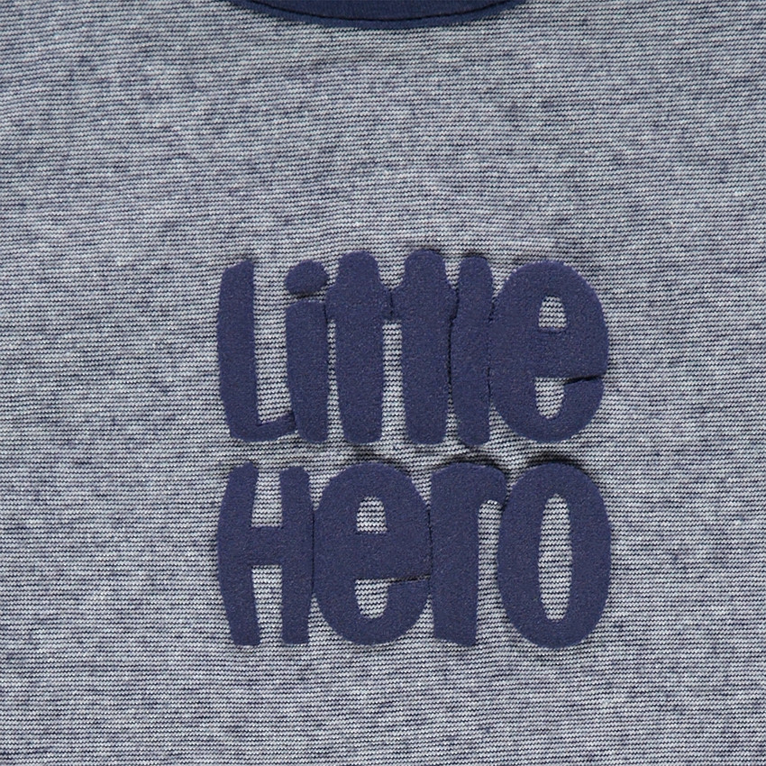 Combinaison courte en jersey avec inscription printée 