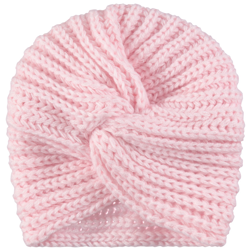 Bonnet en tricot style turban 