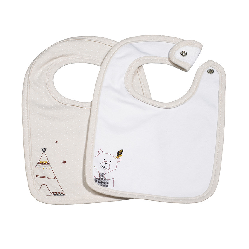 Lot de 2 bavoirs en jersey Timouki 