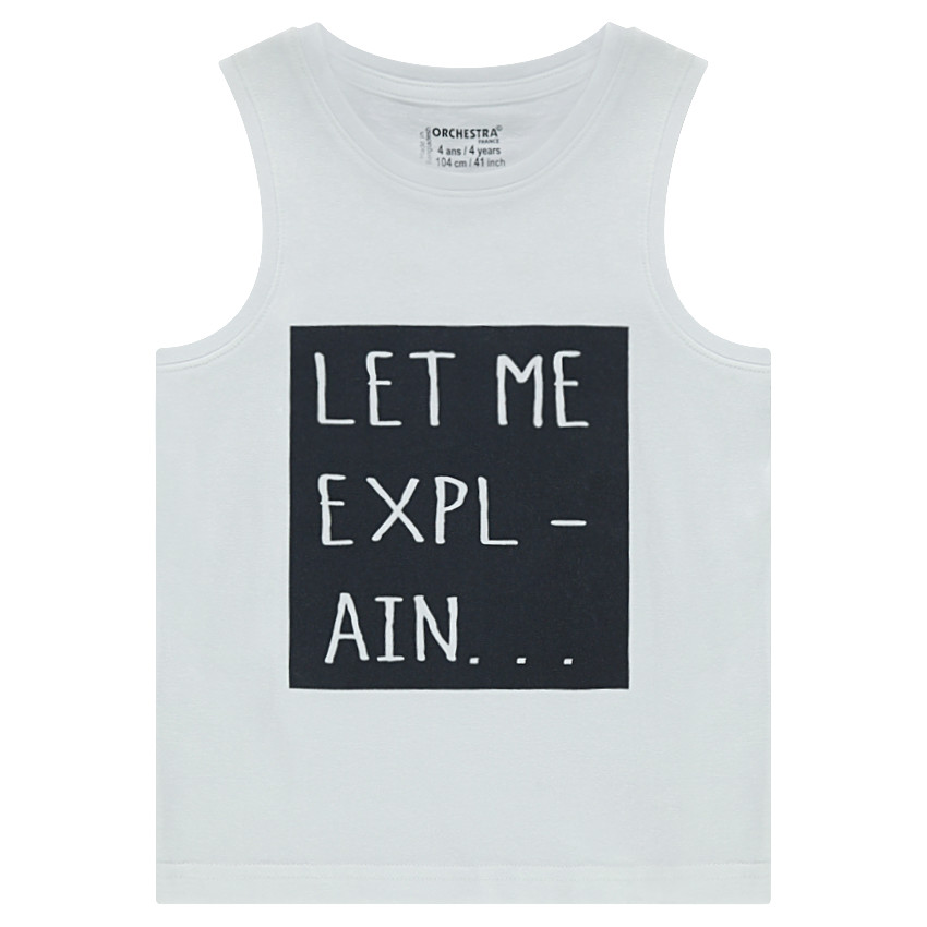 Débardeur en jersey avec texte printé 