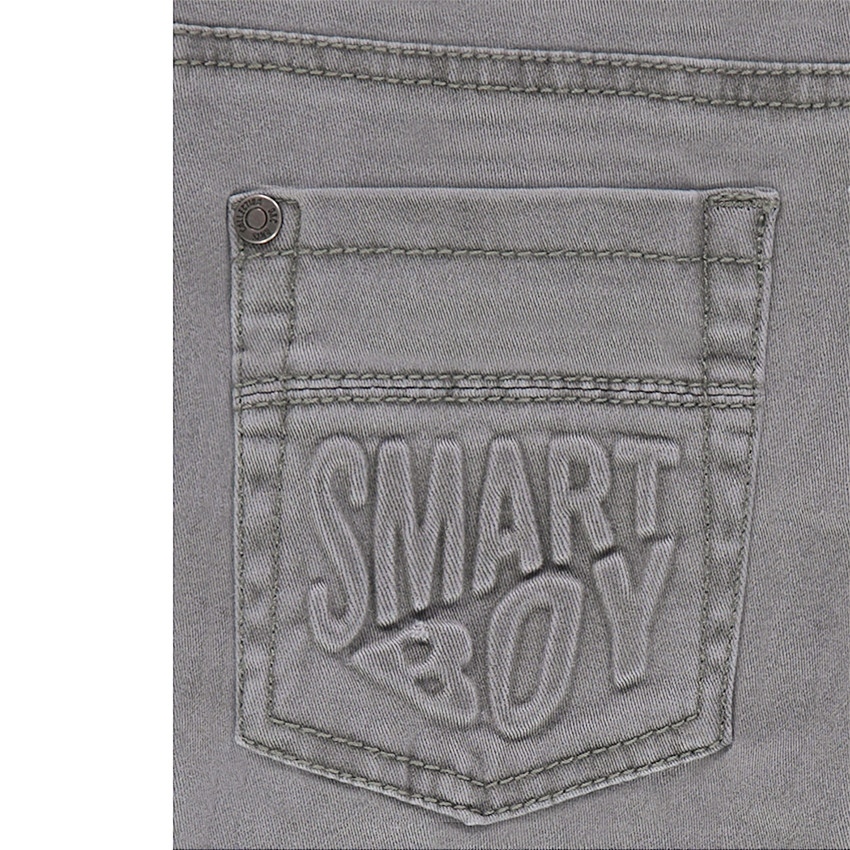 Pantalon effet crinkle avec poche à inscription reliéfée 