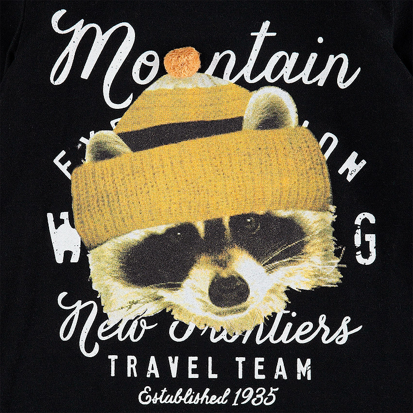 Sous-pull col roulé en jersey avec motif printé sur le devant 