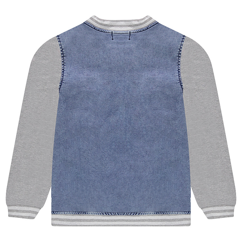 Junior - Teddy en molleton effet jeans blanchi 