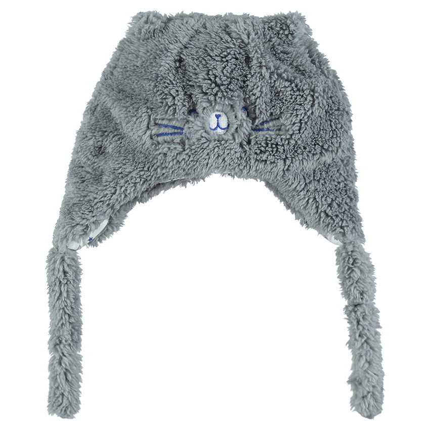 Chapka en sherpa forme tête de chat doublée jersey 