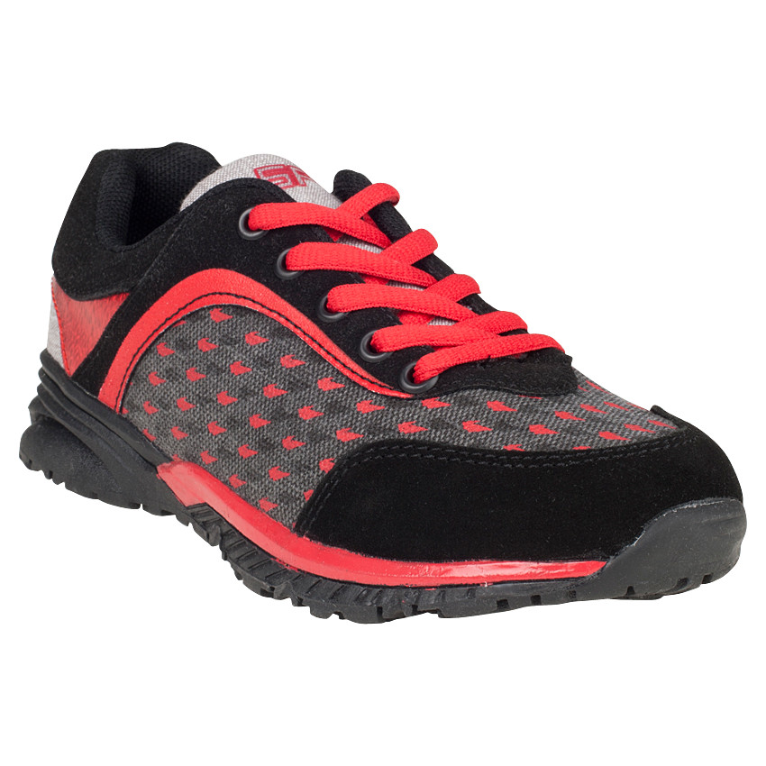 Baskets basses bi-matière avec motif et lacets contrastés 