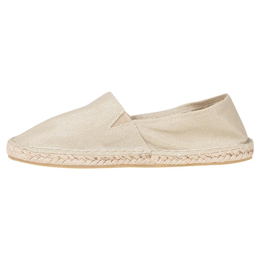 Espadrilles dorées en toile 