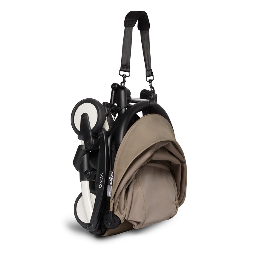 Poussette YOYO² 6+ châssis blanc - Taupe 