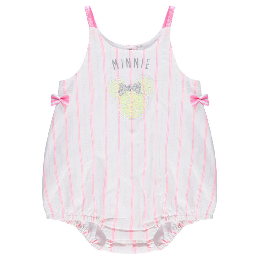 Combinaison courte avec rayures et print Minnie  Disney 