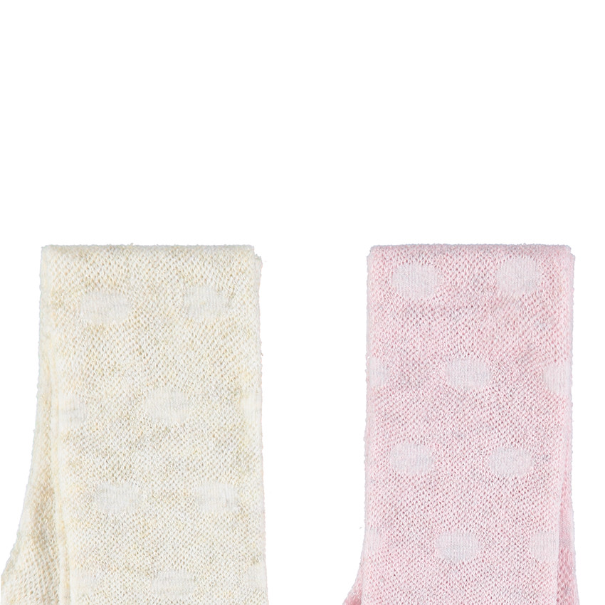 Collants épais avec pois en jacquard 