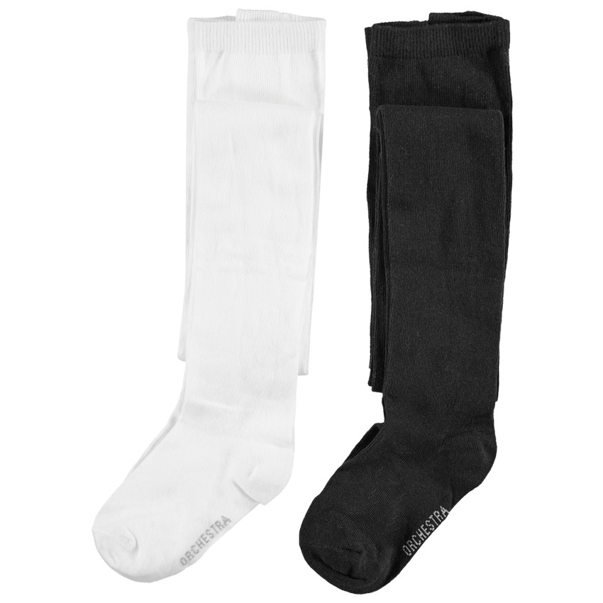 Lot de 2 collants épais unis 