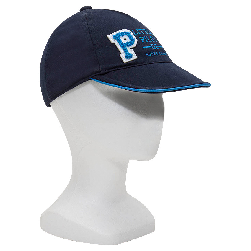 Casquette en twill avec lettre en bouclette patchée 