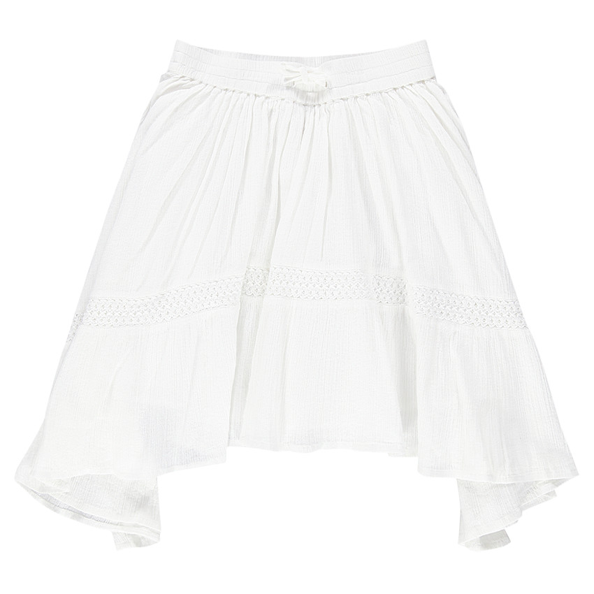 Junior - Jupe fluide asymétrique en crêpe  