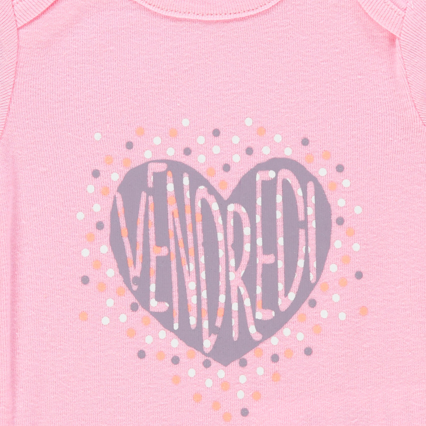 Lot de 7 bodies fantaisie avec ouverture adaptée à l'âge 