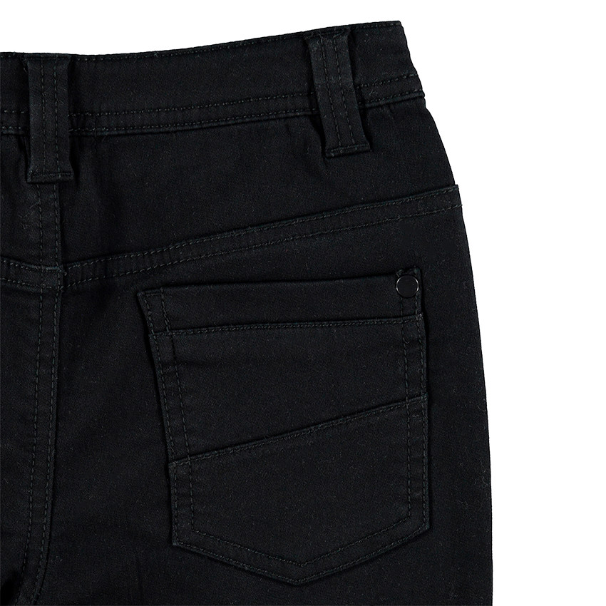 Junior - Pantalon en toile uni avec jeu de surpiqûres sur les jambes 