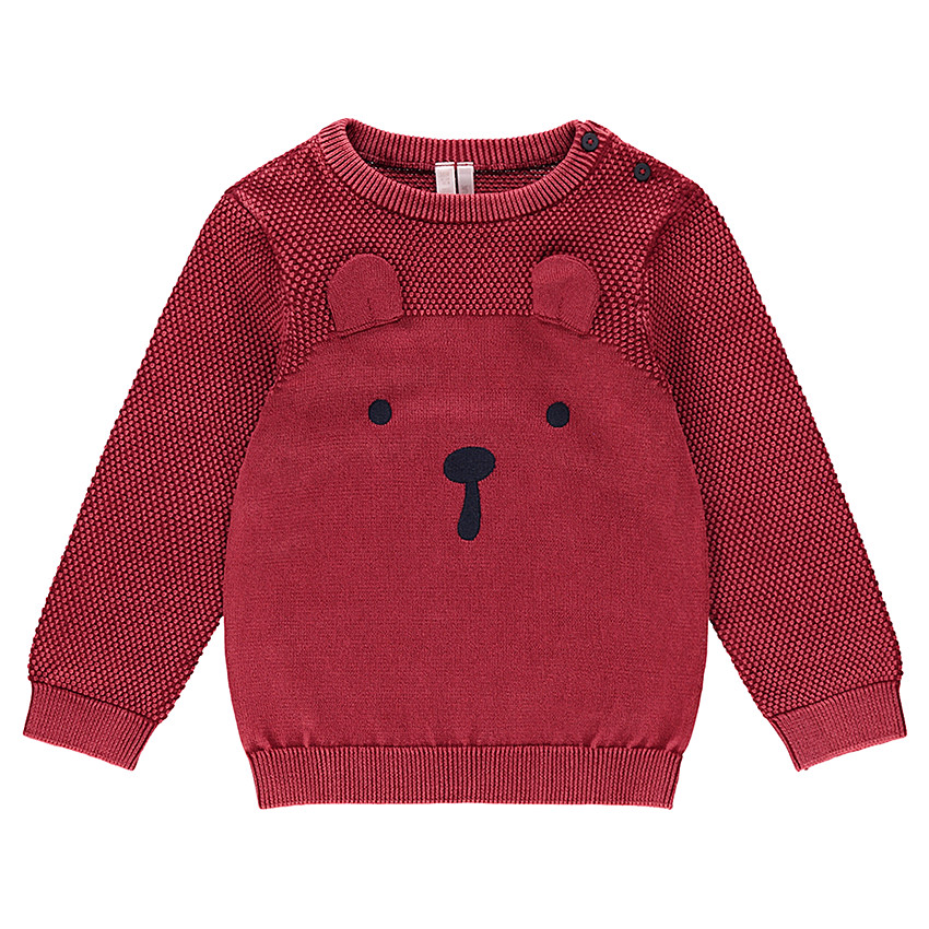 Pull en tricot surteint avec détails brodés et oreilles en relief 