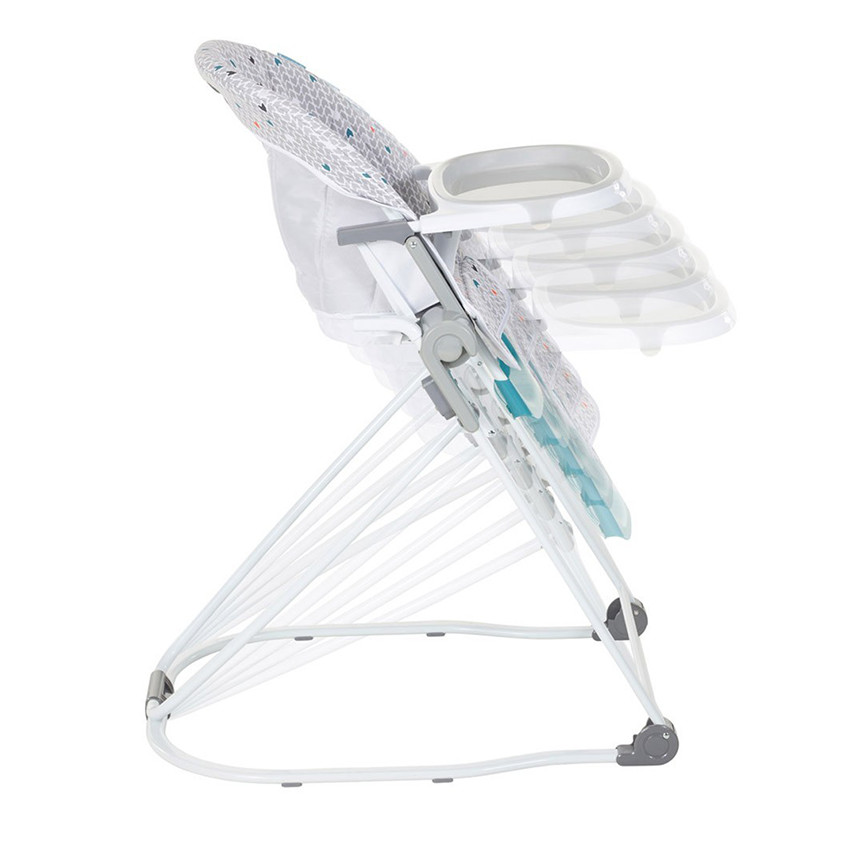 Chaise haute compacte réglable – Chevrons gris 