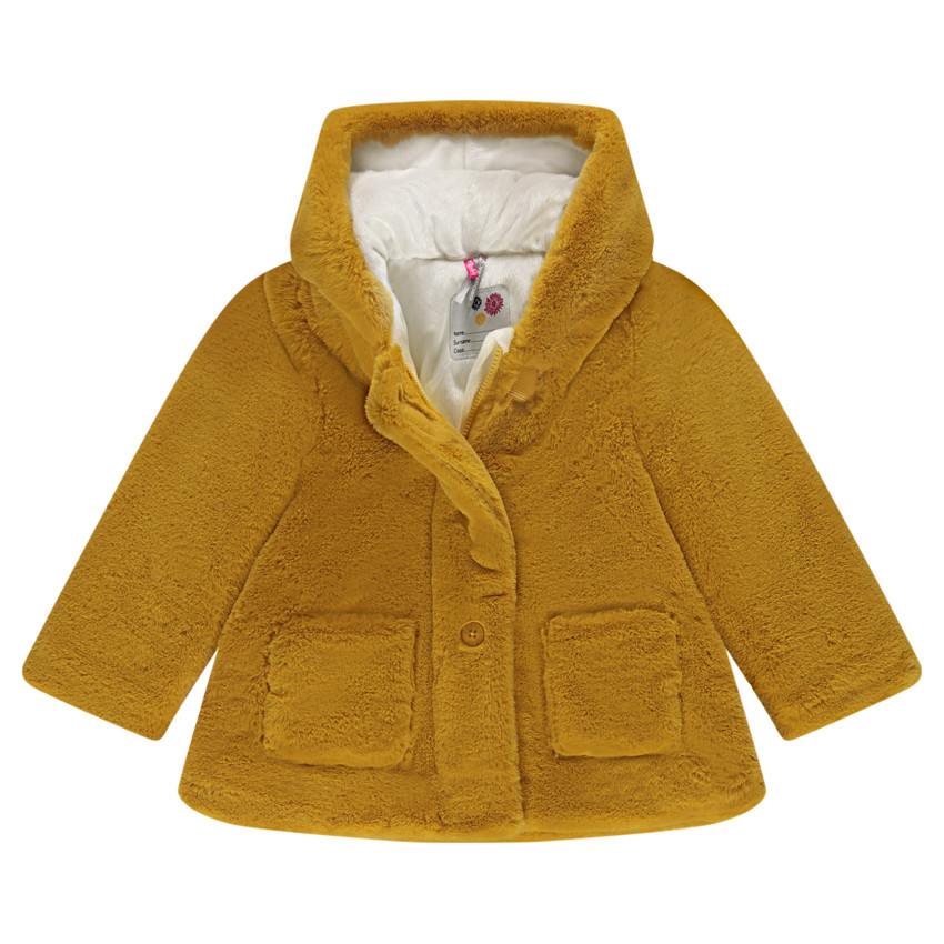 Parka à capuche en fausse fourrure doublée sherpa 