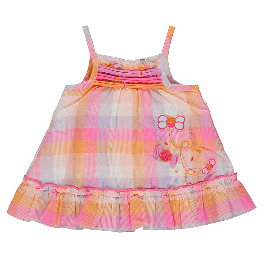 Robe à carreaux en coton 