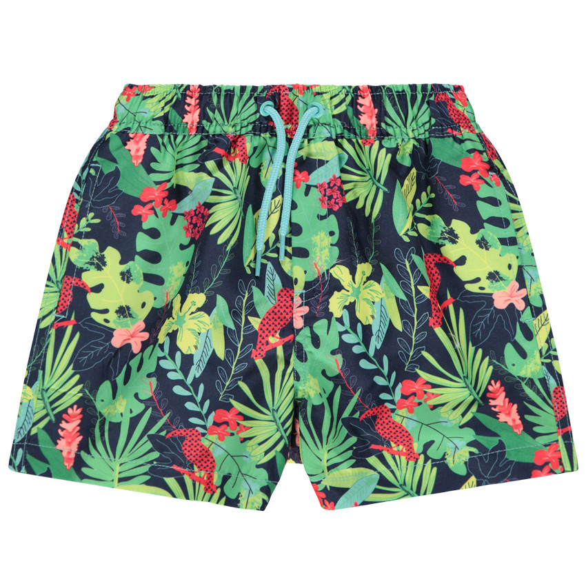 Short de bain à imprimé tropical all-over 