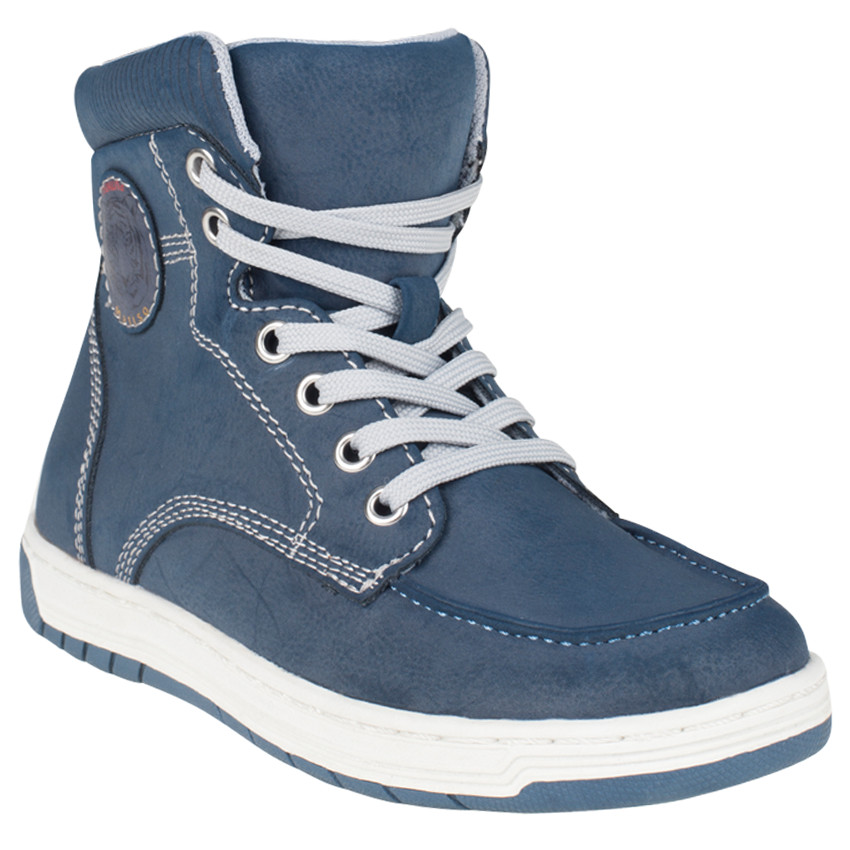 Bottillons hauts à lacets et zip 