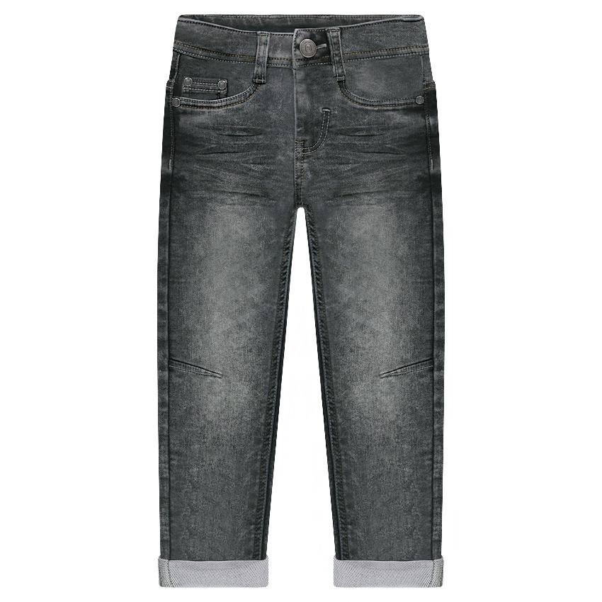 Jeans en molleton effet used et crinkle 