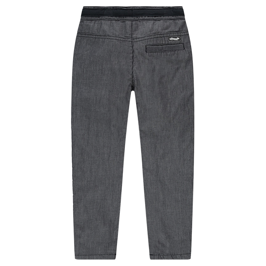 Pantalon doublé jersey à fines rayures 