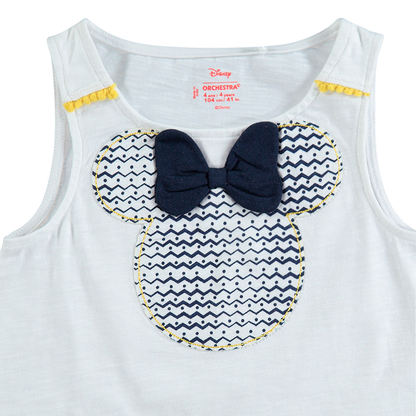 Ensemble avec débardeur print Minnie esprit ethnique et short jaune 