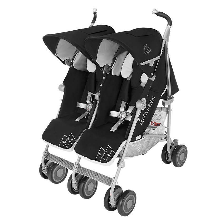 Poussette canne double Twin Techno - Black 