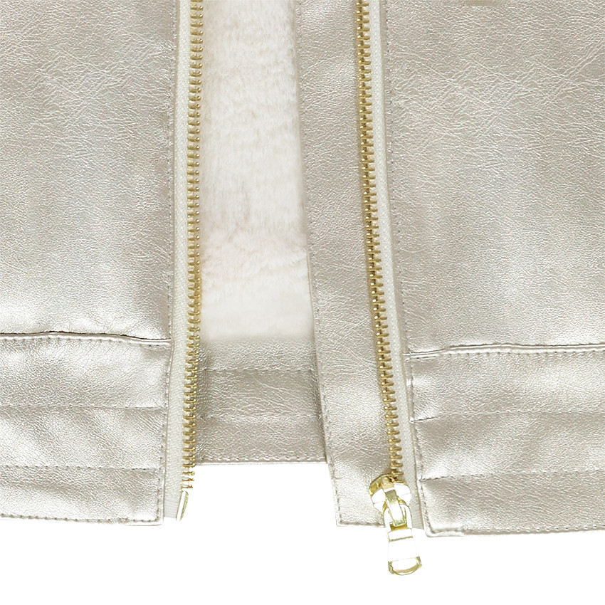 Veste en simili cuir effet nacré 