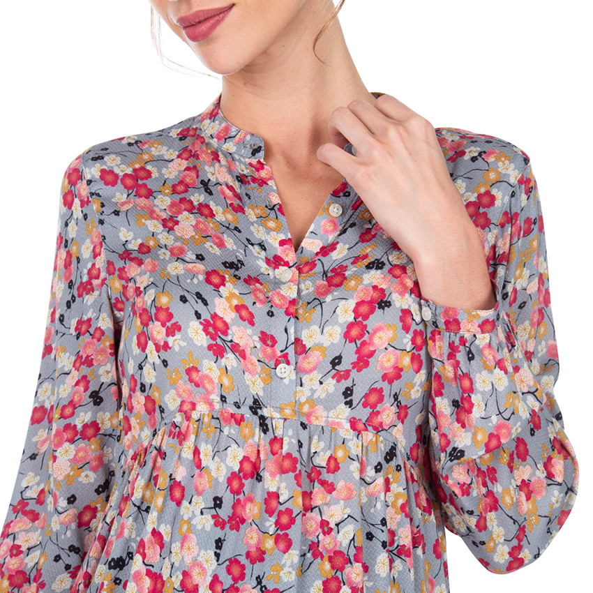 Top de grossesse manches longues avec imprimé floral 