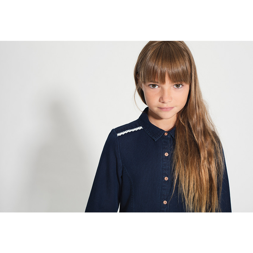 Junior - Robe en jeans manches longues avec ceinture amovible 