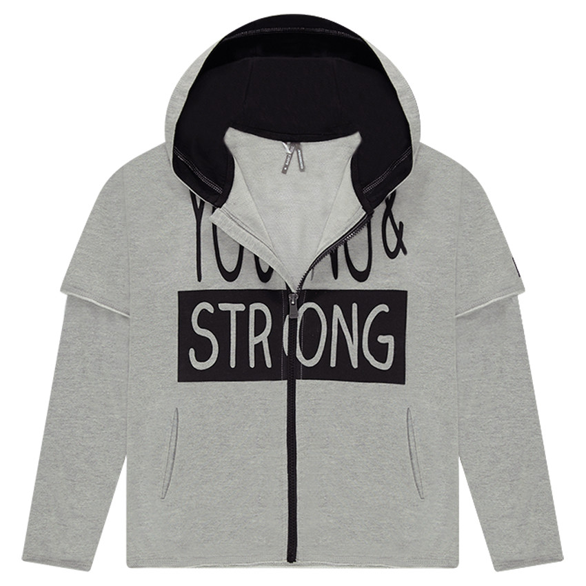 Junior - Gilet en molleton à capuche effet 2 en 1 