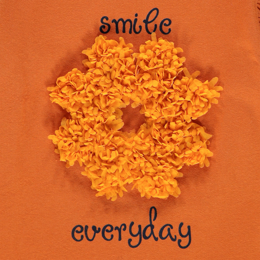 T-shirt manches longues volanté 