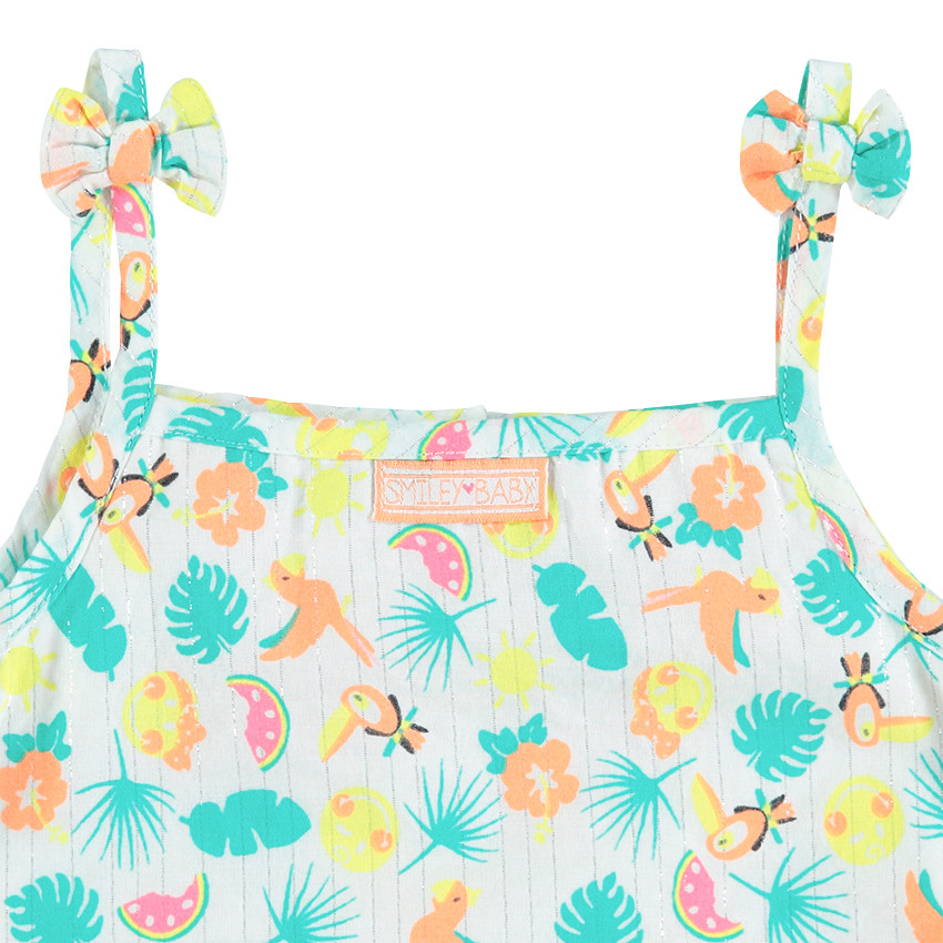 Combishort à motif tropical all-over Smiley 