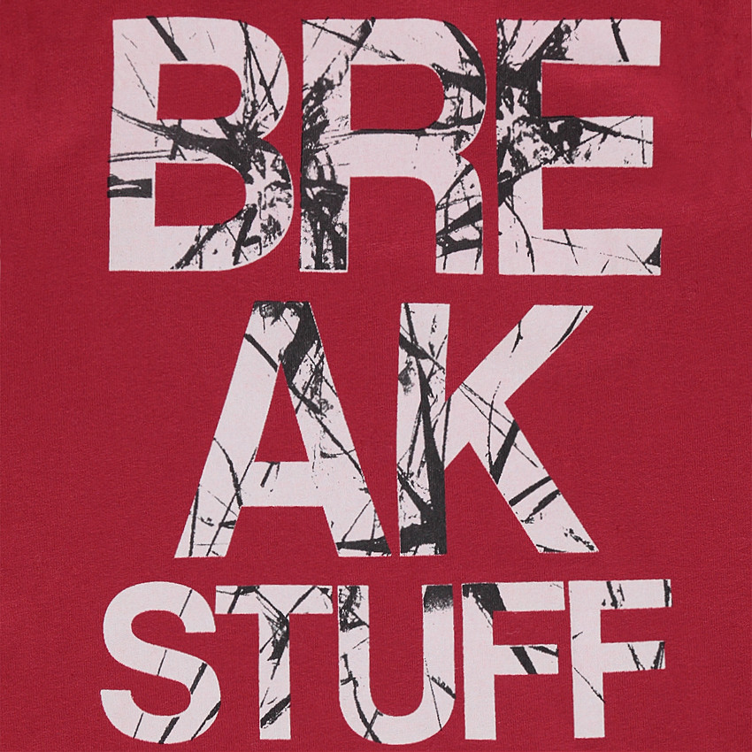 Tee-shirt manches longues en jersey uni avec print fantaisie 